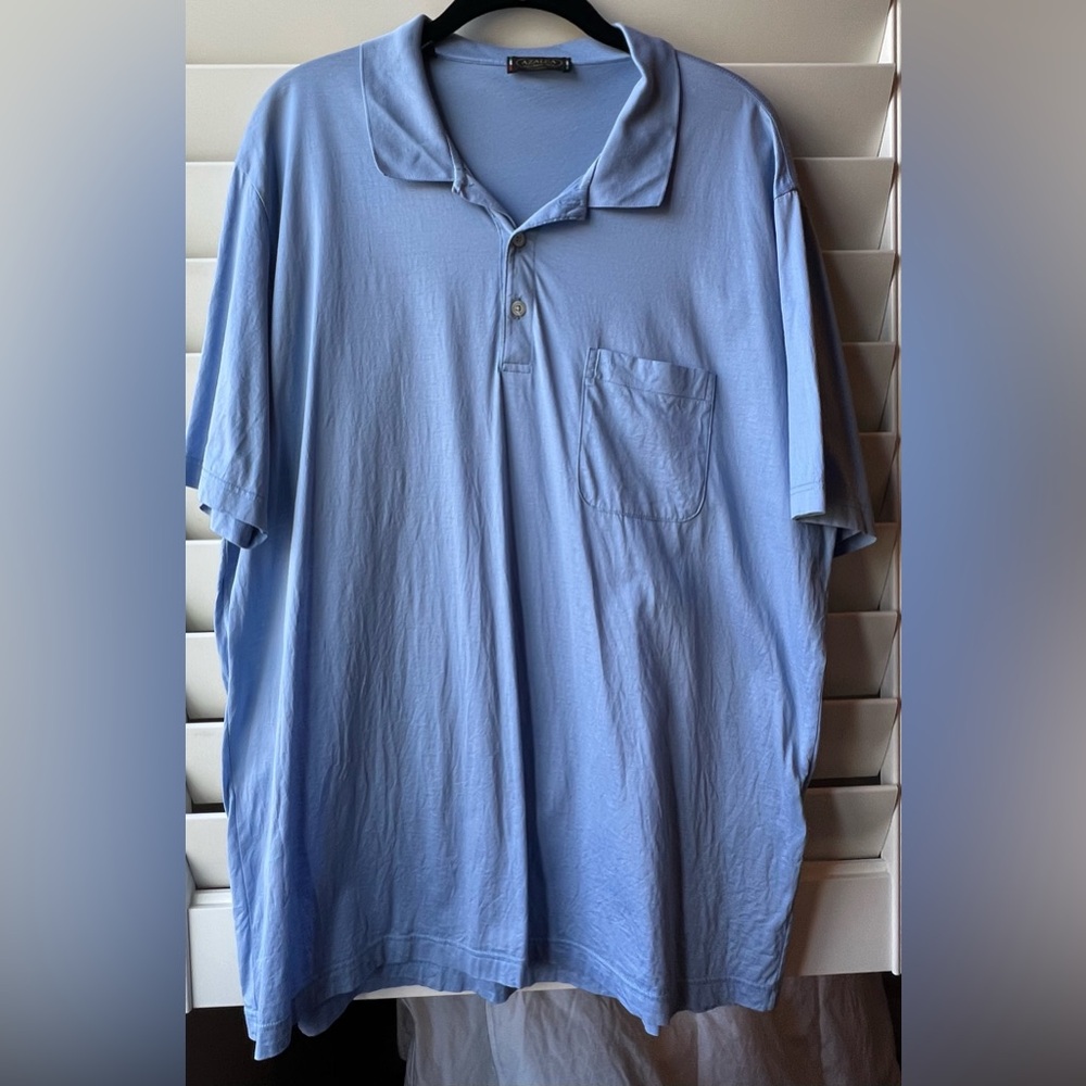 Azalea - Short Sleeve Shirt - Blue - XXL 54 Italian Sizing fits like XL